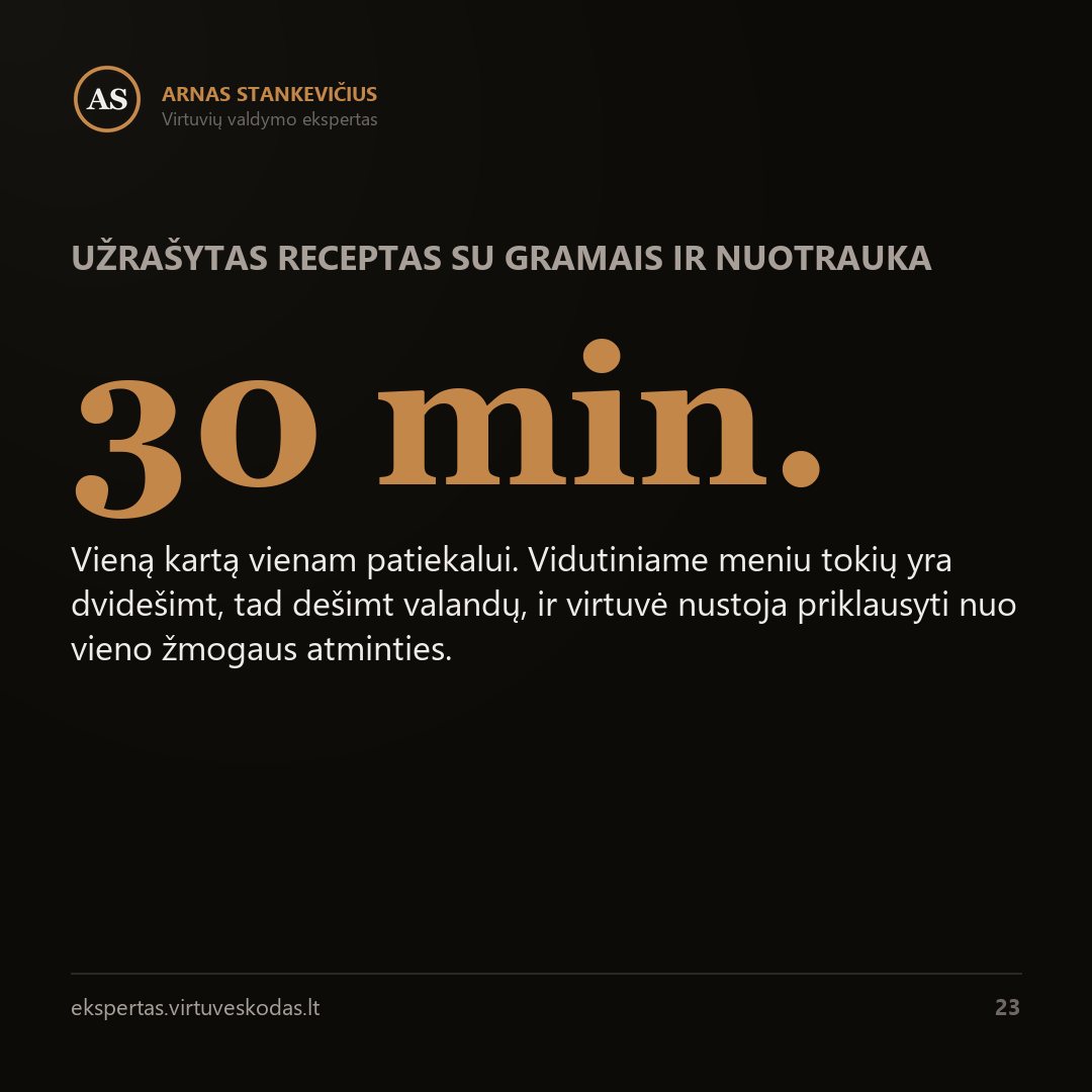 Receptas galvoje yra rizika, ne turtas — svarbiausias skaičius